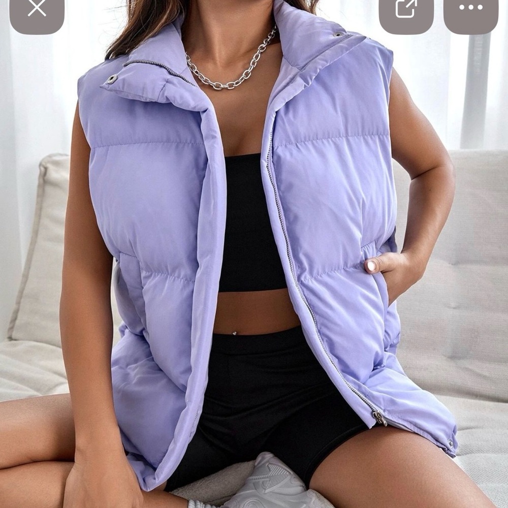 Women’s Purple Lavender Puffer Vest XL